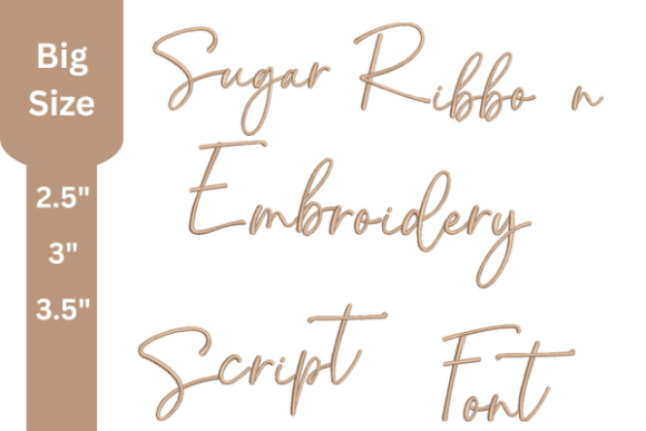 A Sweet Script for Handmade Gifts: Sugar Ribbon Script Embroidery Font
