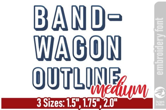 Bandwagon Outline Font: A Bold Holiday Embroidery Statement
