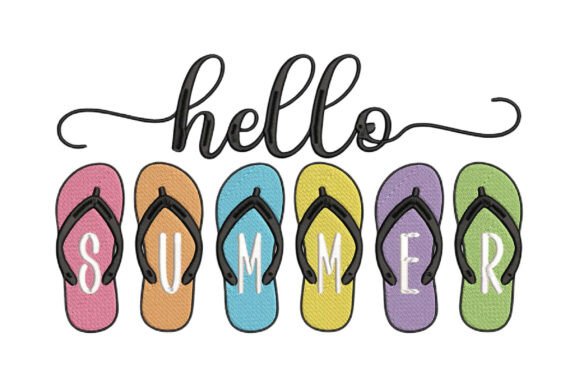 Reviewing Hello Summer Flip Flop Embroidery Design for Craft Fair Success
