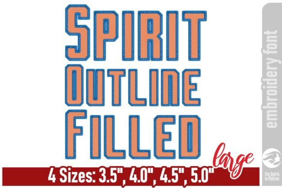 Spirit Filled Sports Font: A Bold Boutique Embroidery Choice