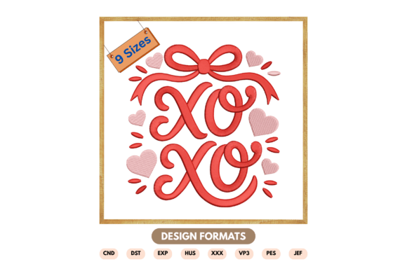 XO XO Valentine Embroidery Design: A Seller's Review
